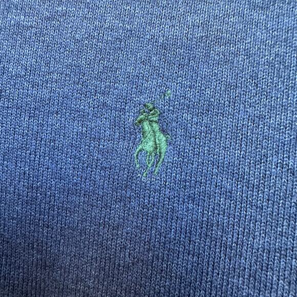Polo Ralph Lauren Blue Cotton Quarter Zip Pullover Sweater XL - Picture 5 of 6